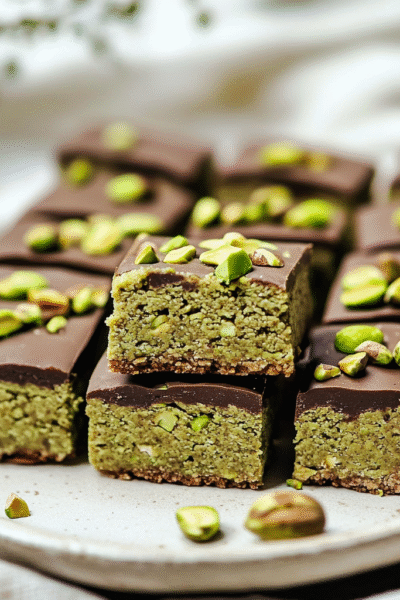 Vegan Pistachio Protein Bars