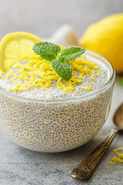 Yummy Lemon Cream Chia Pudding