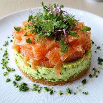 savory Avocado & Salmon Cheesecake