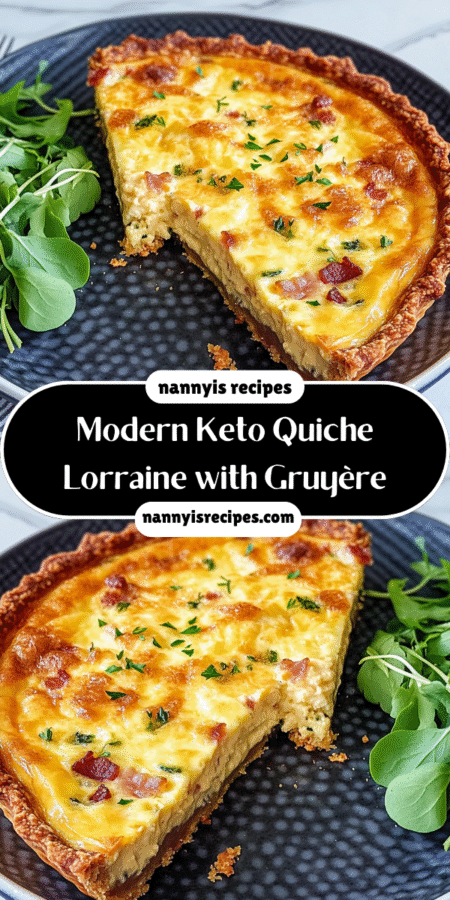 Modern Keto Quiche Lorraine with Gruyère: A Tasty Twist! 7 23 1