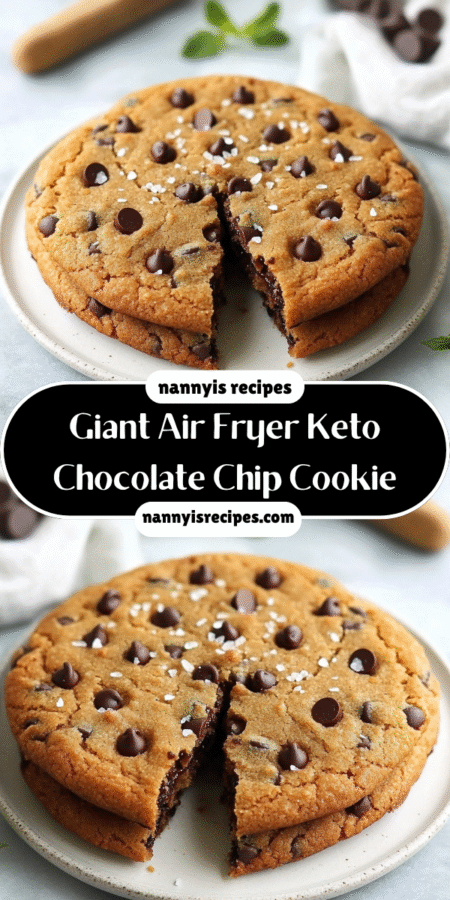 Giant Air Fryer Keto Chocolate Chip Cookie Recipe Revealed! 7 3 1