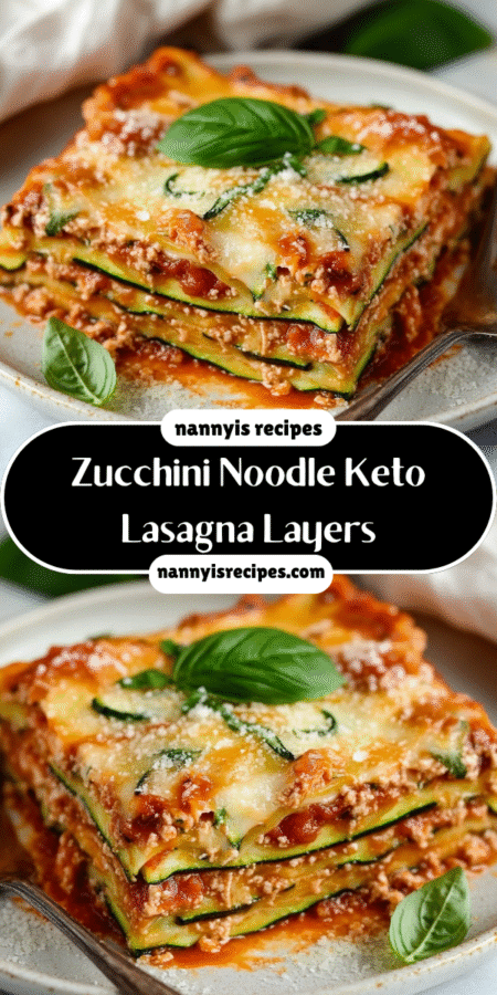 Zucchini Noodle Keto Lasagna Layers: A Low-Carb Delight 7 30 1