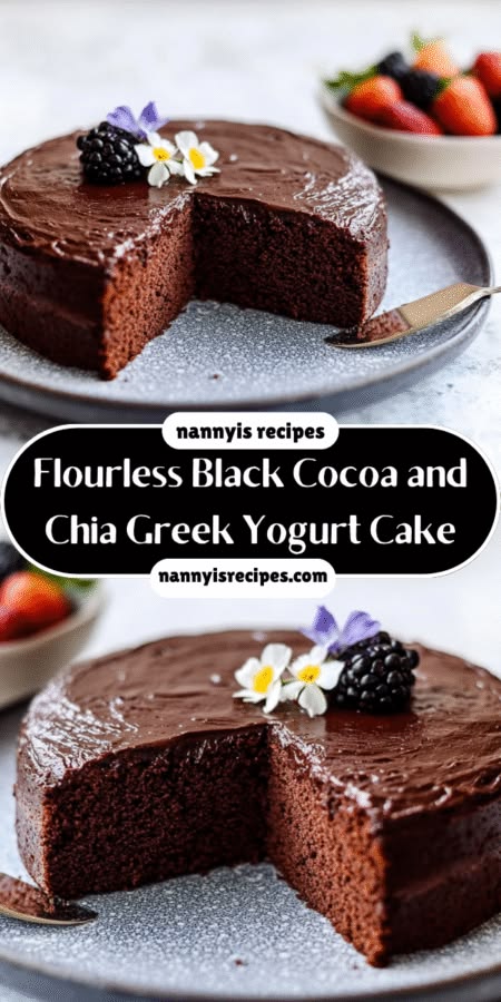 Flourless Black Cocoa and Chia Greek Yogurt Cake recipe delights!! 6 6710d20b26d5310ae360ee2be2fc5f24