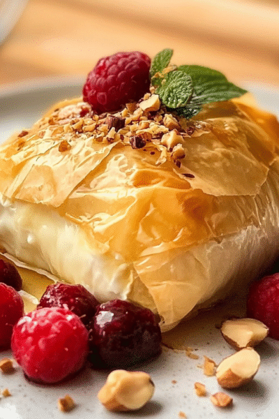 Best Baked Brie in Phyllo Dough
