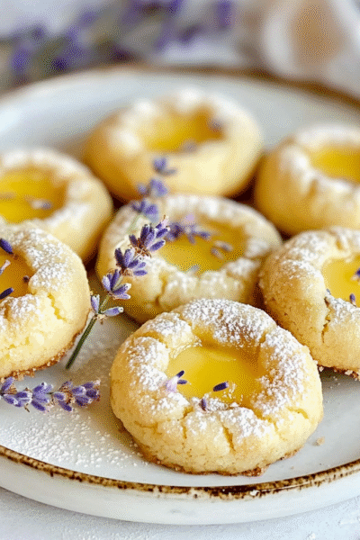 Best Lemon Lavender Thumbprint Cookies