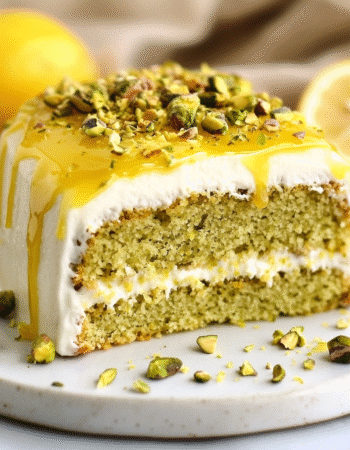 Brighten Your Day With Luscious Lemon Pistachio Milk Cake