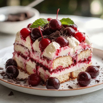 Current image: Cherry Amaretto Tiramisu