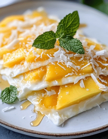 Coconut Mango Frozen Yogurt Bark