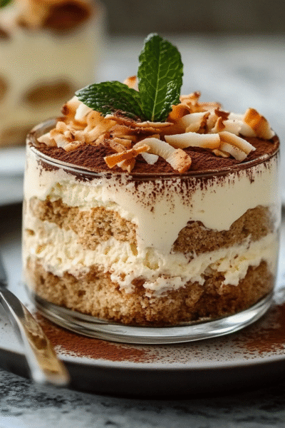 Coconut Rum Tiramisu Bliss