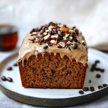 Coffee Banana Bread with Espresso Frosting