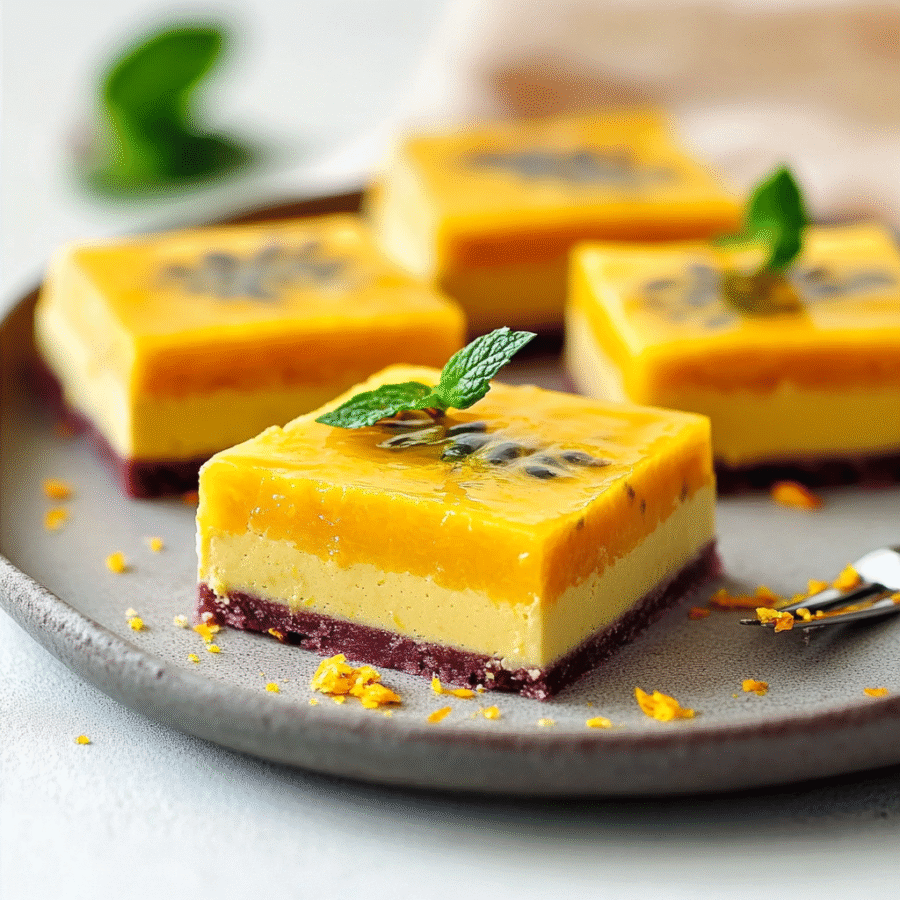 Creamy Mango Passionfruit Bars