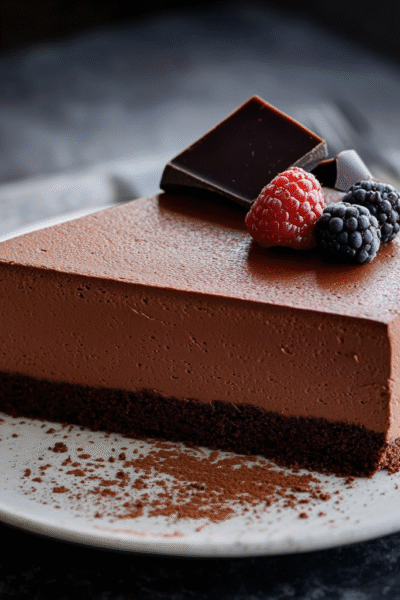 Dark Chocolate Mousse Cake