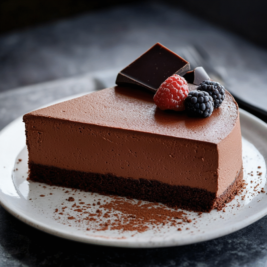 Dark Chocolate Mousse Cake