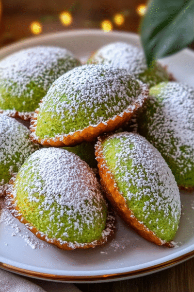 Delicious Pandan Coconut Madeleines