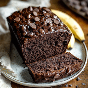 Double Chocolate Greek Yogurt Banana Bread