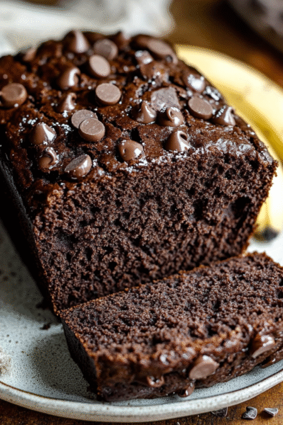 Double Chocolate Greek Yogurt Banana Bread