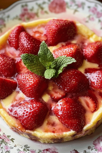 French Strawberry Flaugnarde