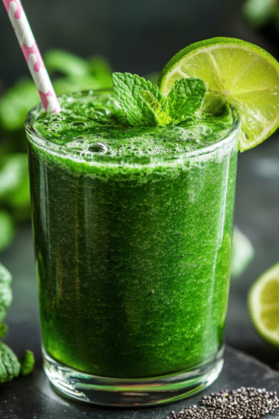 Glowing Green Spirulina Smoothie
