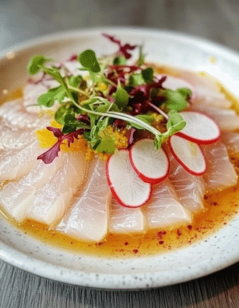 Hamachi Crudo with Yuzu Ponzu Sauce