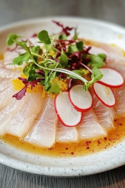 Hamachi Crudo with Yuzu Ponzu Sauce