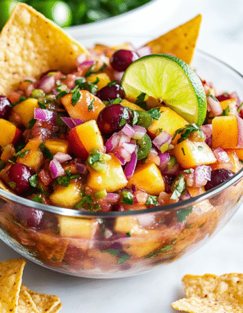 Healthy Peach Cherry Salsa