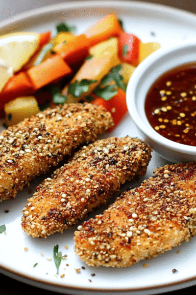Hemp Seed Crusted High-Protein Chicken Tenders