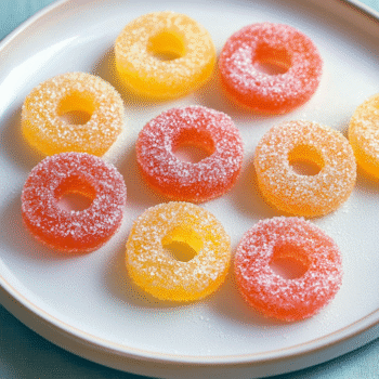 Current image: Homemade Gummy Peach Rings – No Corn Syrup!