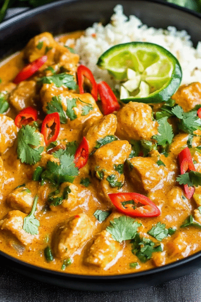 Keto Peanut Butter Chicken Curry Fusion