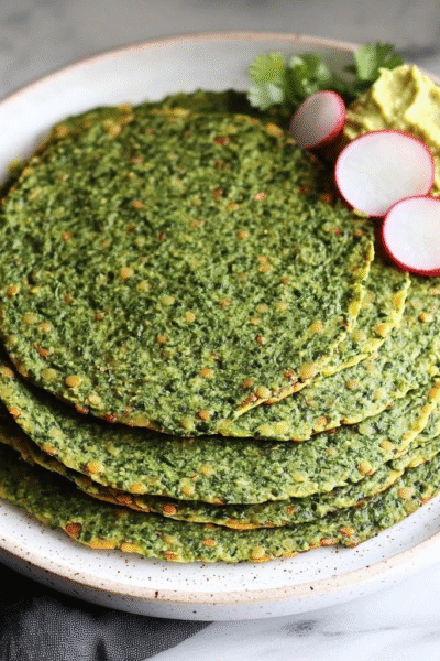 Lentil Spinach Flatbread
