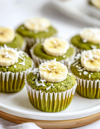 Matcha Banana Coconut Muffins