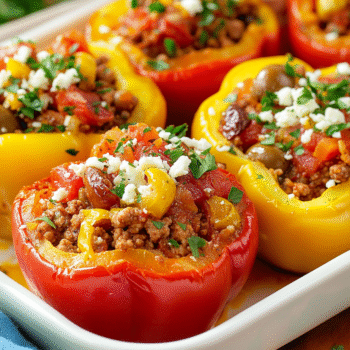 Mediterranean Stuffed Turkey Peppers Low-Carb
