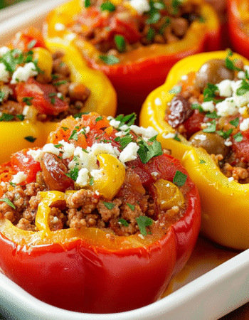 Mediterranean Stuffed Turkey Peppers Low-Carb