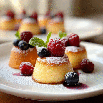 Current image: Mini Warm Butter Almond Cakes