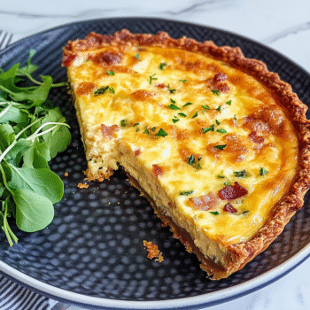 Modern Keto Quiche Lorraine with Gruyère