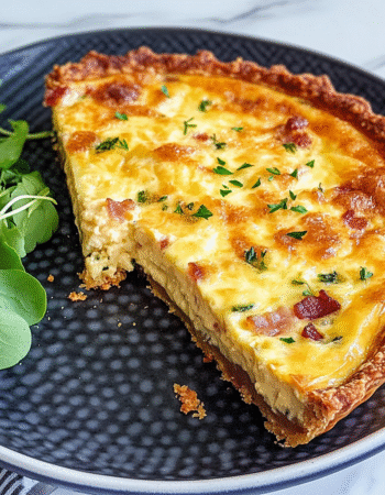 Modern Keto Quiche Lorraine with Gruyère