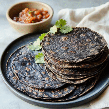 Current image: One Ingredienr Black Bean Tortillas