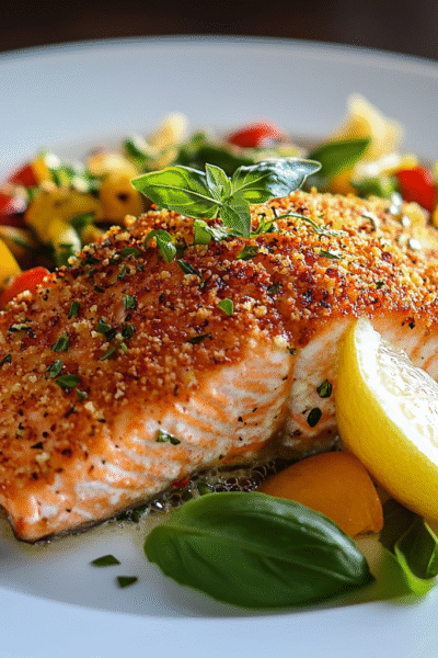 Panko-Crusted Baked Salmon