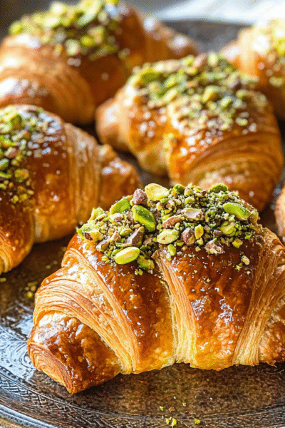 Pistachio Filled Croissants