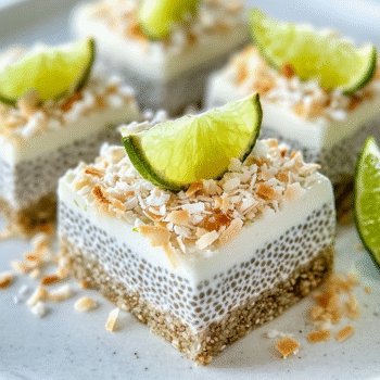 Refreshing No-Bake Chia Pudding Bars with Zesty Coconut Lime