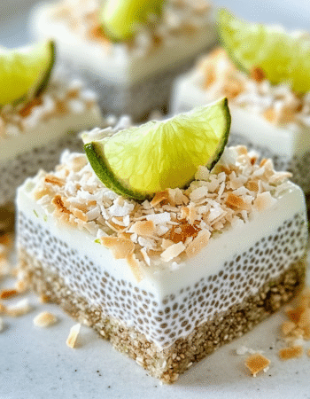 Refreshing No-Bake Chia Pudding Bars with Zesty Coconut Lime