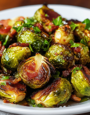 Smashed Bacon Brussels Sprouts Air Fryer