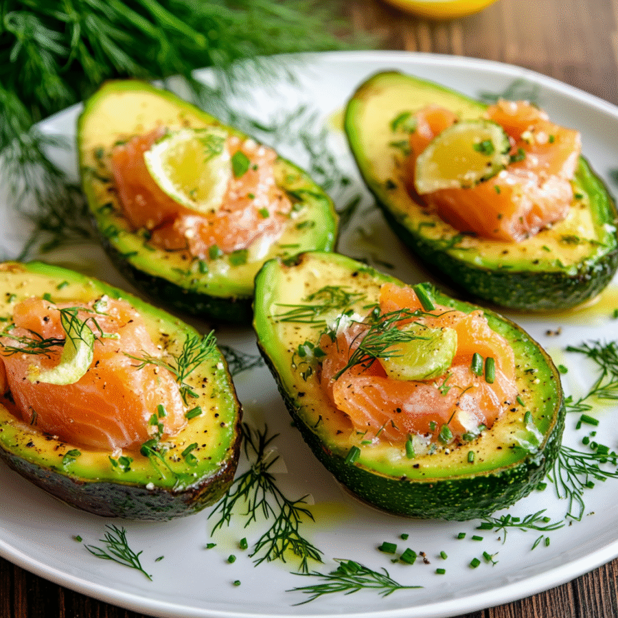 Smoked Salmon Stuffed Avocado Boats