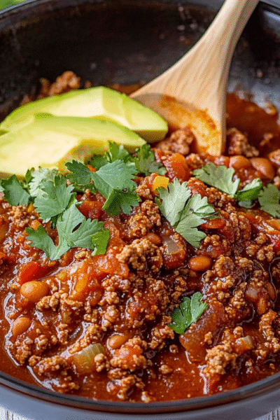 Spicy Keto Chili Con Carne with Smoky Notes