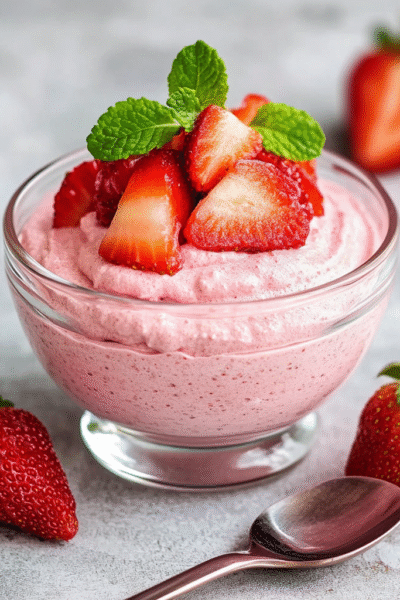 Strawberry Aquafaba Mousse
