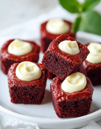 Sweet Red Velvet Brownie Bites