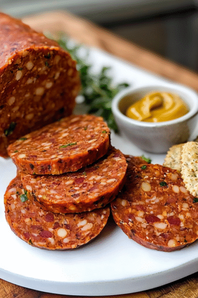 Tasty Homemade Vegan Salami