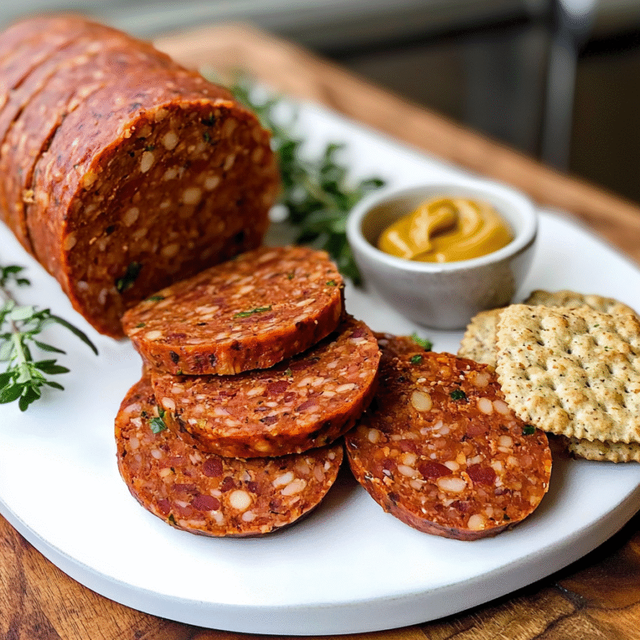 Tasty Homemade Vegan Salami