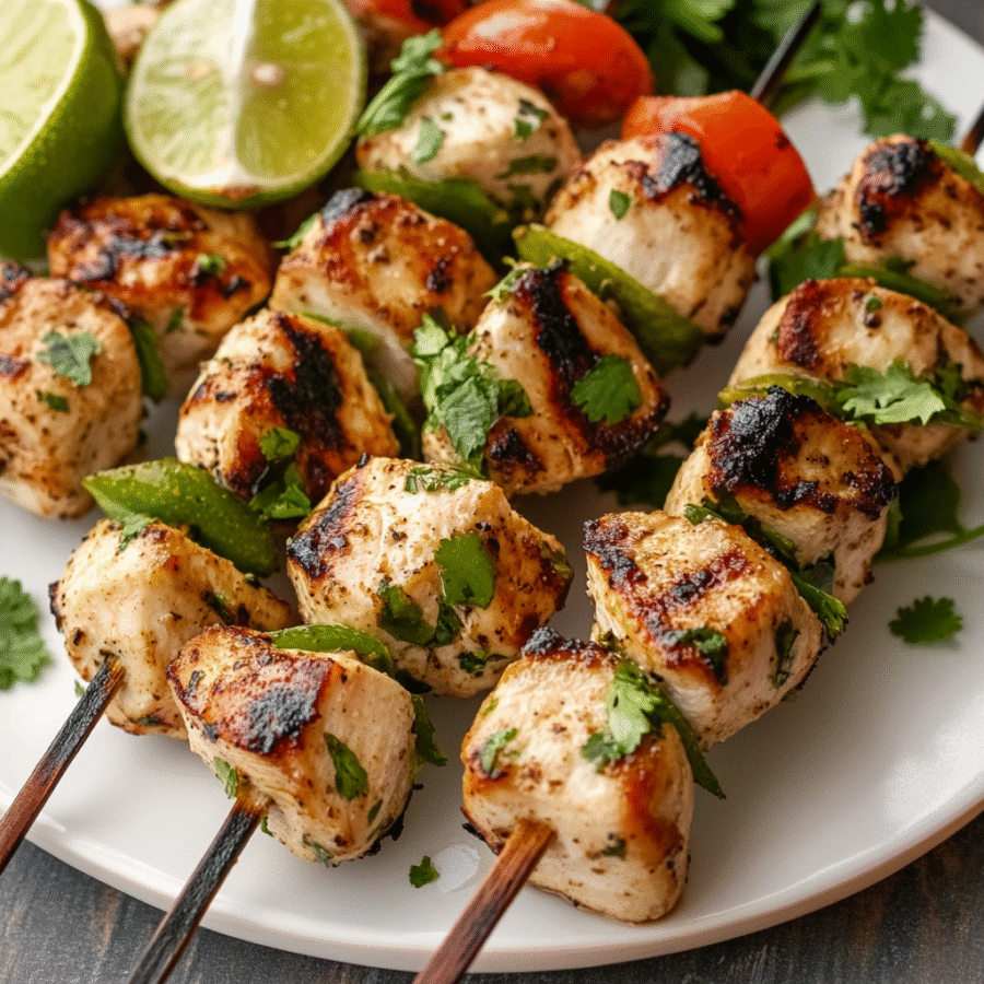 Tequila Lime Grilled Chicken Skewers Keto