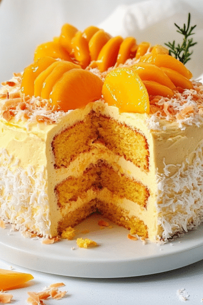 Vegan Mango Coconut Cake