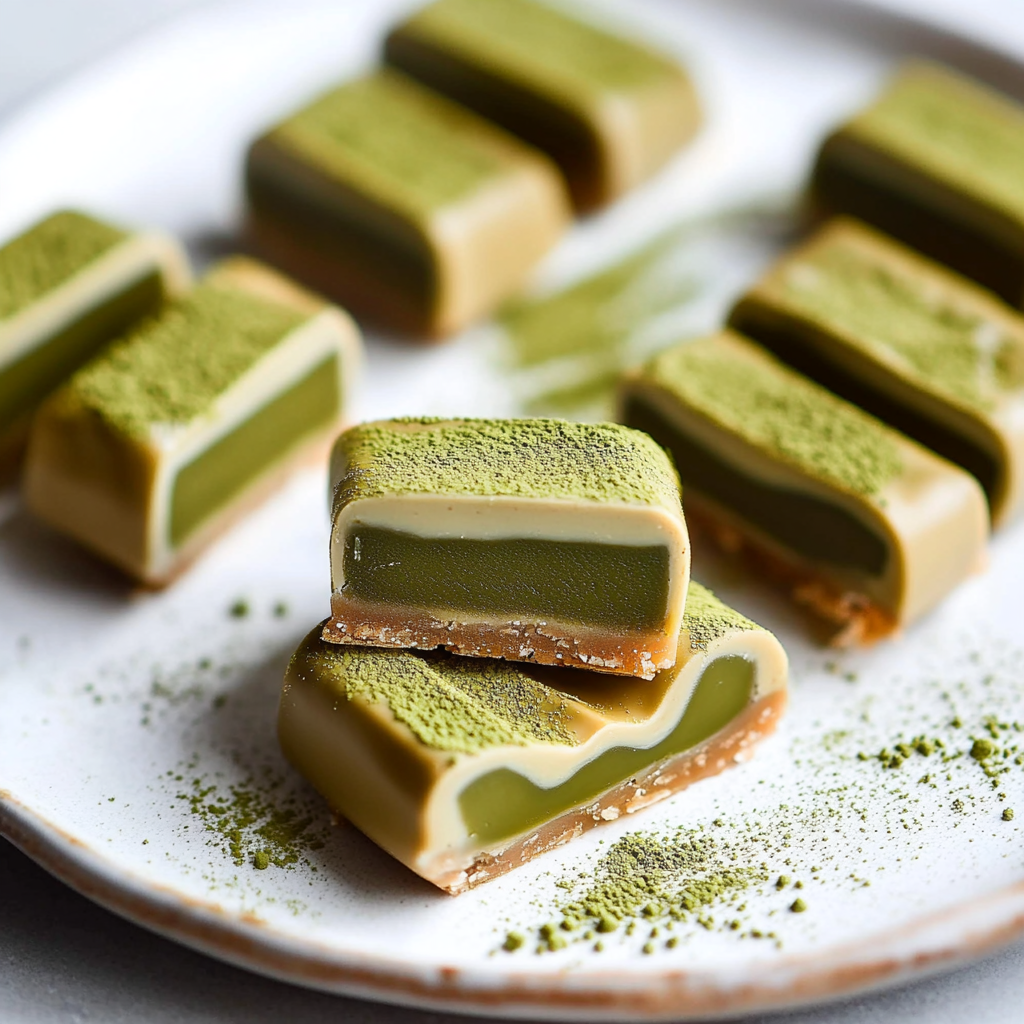 Vegan Matcha Twix Bars